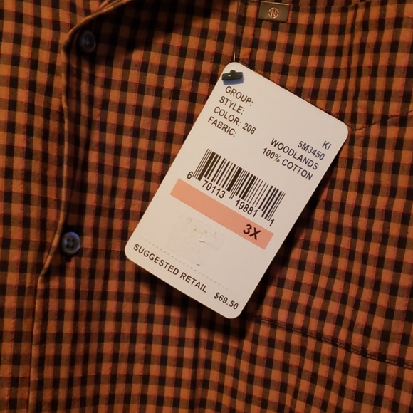 Nautica 3XL button down L/S shirt. NEW - Picture 2 of 2